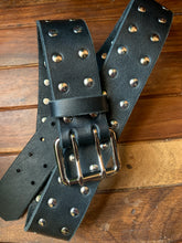 Load image into Gallery viewer, studded double prong belt